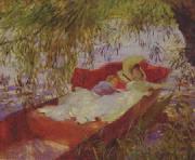 John Singer Sargent Two Women Asleep in a Punt under the Willows France oil painting reproduction